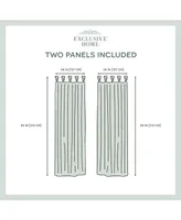 Exclusive Home Loha Linen Braided Tab Top Curtain Panel Pair