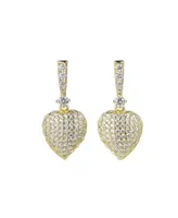 A&M Gold-Tone Heart Drop Earrings - Gold