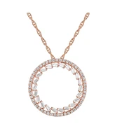 Round Diamond (1/2 ct. t.w.) Necklace 14k White or Rose Gold