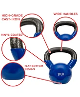 Sunny Health and Fitness Vinyl Coated Kettle Bell, 25 lbs