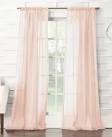 Silvia 50" x 84" Crushed Semi-Sheer Curtain Panel