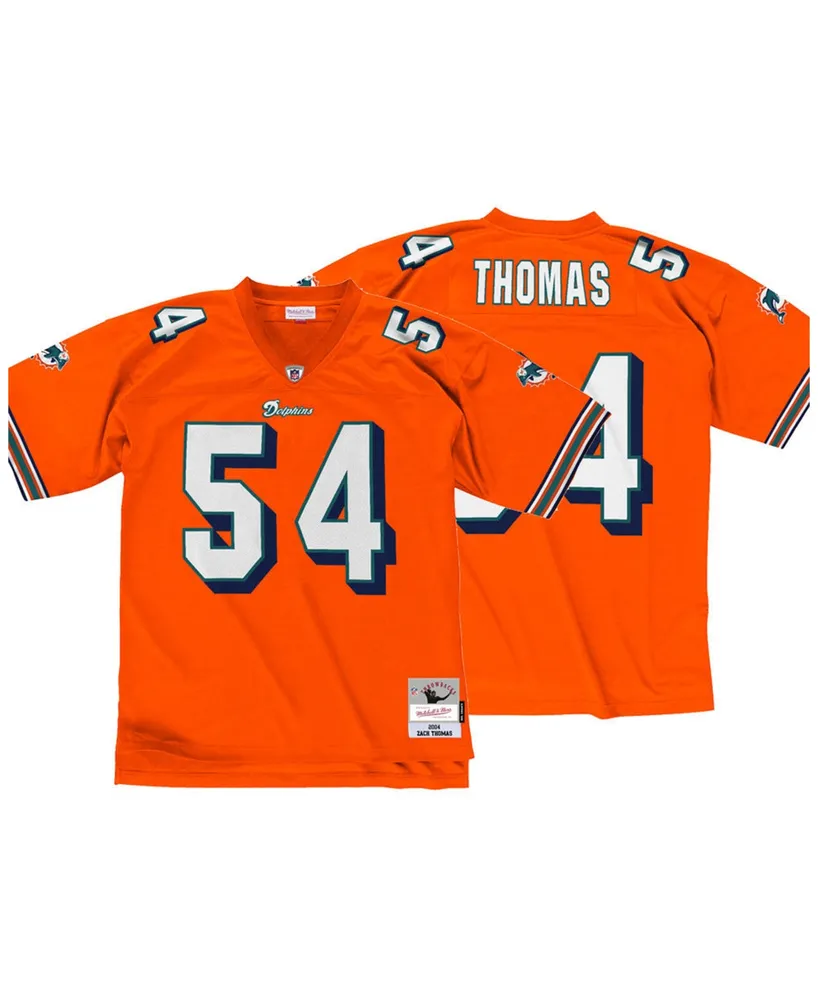 Men's Mitchell & Ness Zach Thomas Orange Miami Dolphins Legacy