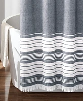 Lush Decor Nantucket Yarn Dyed Cotton Shower Curtain, 72" x