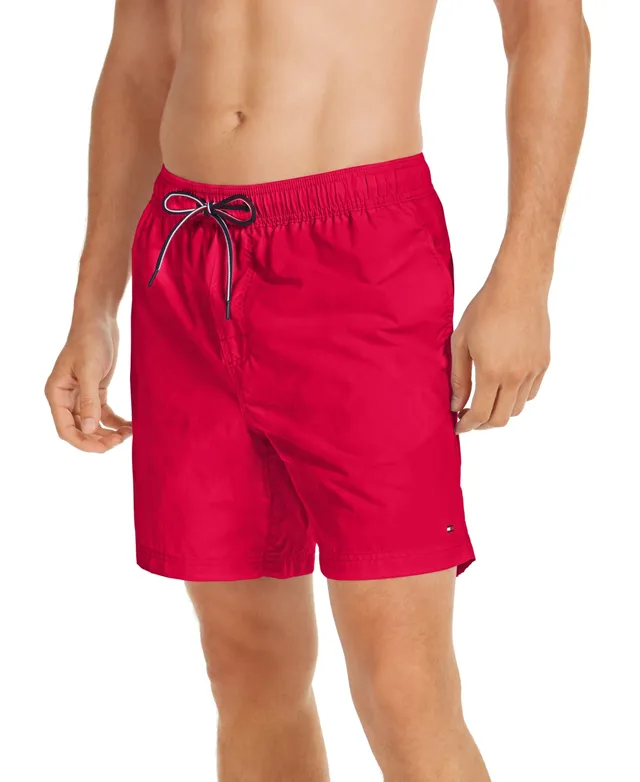 Tommy Hilfiger Mens Solid 5 7 Swim Trunks