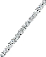 Giani Bernini Cubic Zirconia Marquise Tennis Bracelet Sterling Silver, Created for Macy's