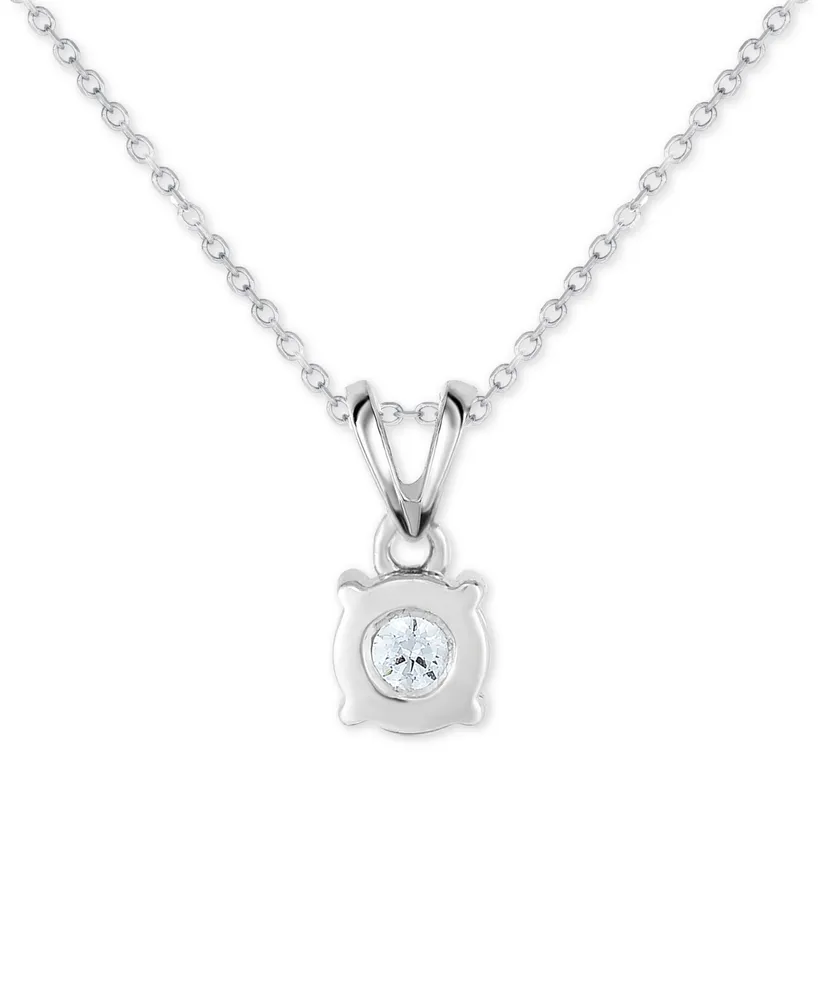 TruMiracle Diamond 18" Pendant Necklace (1/2 ct. t.w.) 14k White, Yellow, or Rose Gold