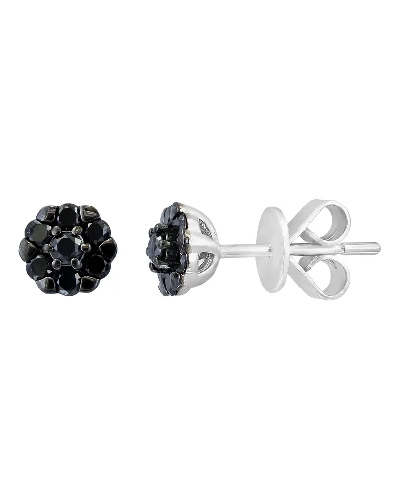 Lali Jewels Black Diamond (3/8 ct. t.w.) Earring in 14K White Gold