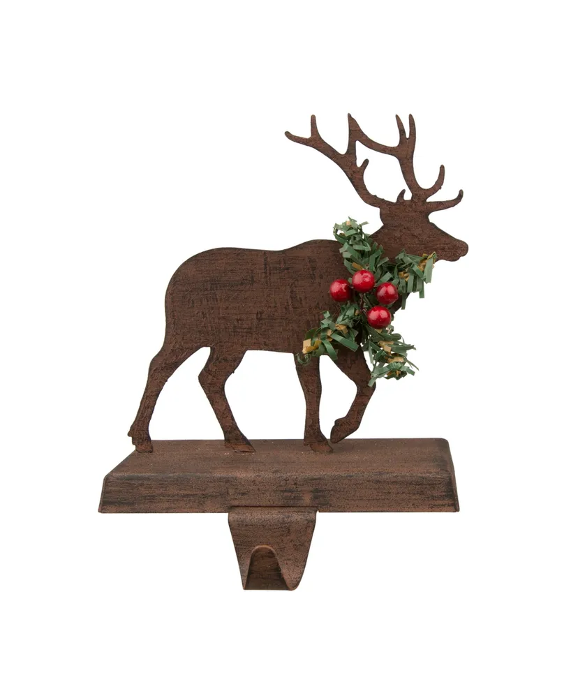 Glitzhome Reindeer Stocking Holder 2 Piece