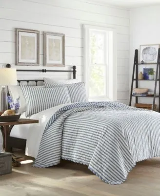 Stone Cottage Willow Way Ticking Stripe Quilt Set Collection