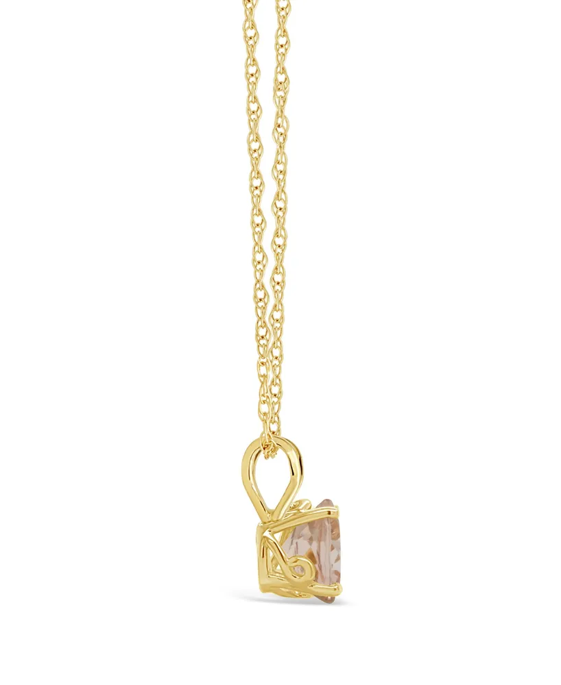 Morganite (1-1/4 ct. t.w.) Pendant Necklace in 14K Yellow Gold