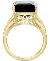 Effy Onyx & Diamond (3/8 ct. t.w.) Statement Ring in 14k Gold