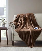 Beautyrest Microlight Electric Reversible Plush to Berber Throw, 60" x 70"