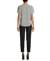 Anne Klein Petite Printed Boat-Neck Top