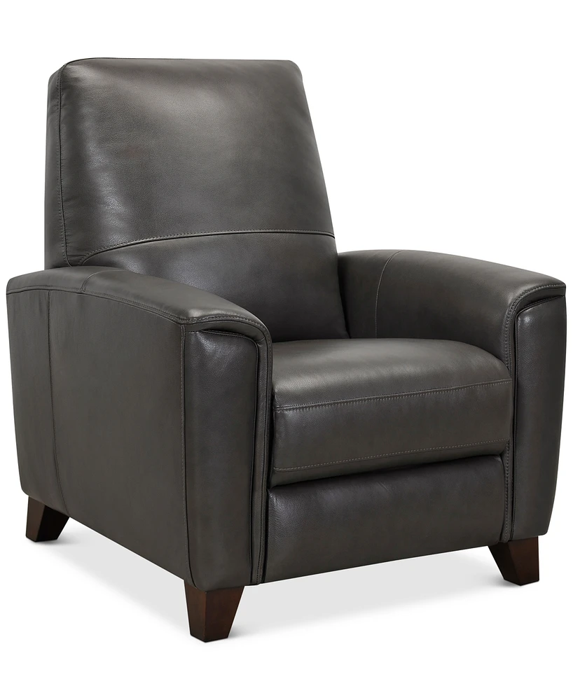 Brayna 35" Classic Leather Pushback Recliner, Created for Macy's