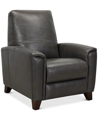 Brayna 35" Classic Leather Pushback Recliner, Created for Macy's