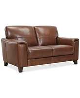 Brayna 65" Classic Leather Loveseat, Created for Macy's