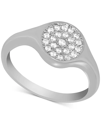 And Now This Crystal Pave Disc Ring Rose Gold-Plate