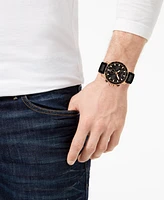 Tissot Men's Swiss Chronograph Supersport T-Sport Black Leather Strap Watch 46mm