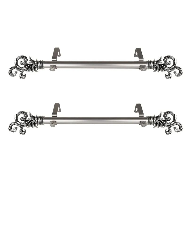 Plume 1" Side Curtain Rod 12-20" (Set of 2)