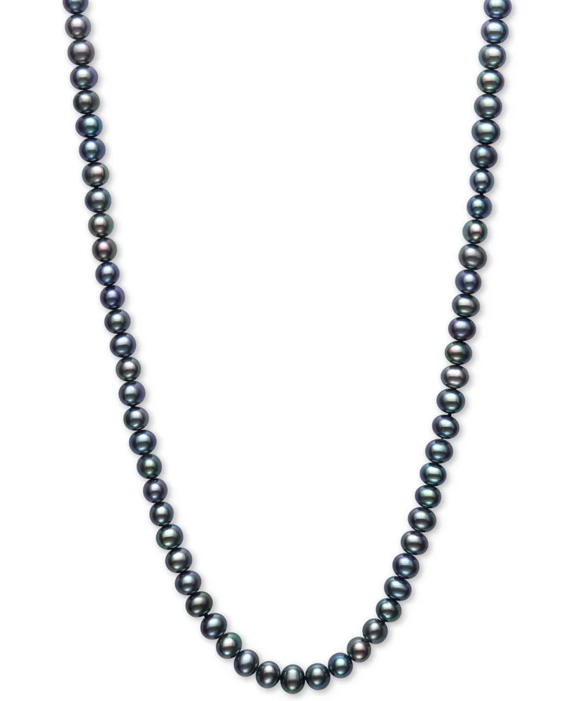 Dyed Black Cultured Freshwater Pearl (5mm) 100" Endless Strand Necklace