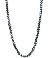 Dyed Black Cultured Freshwater Pearl (5mm) 100" Endless Strand Necklace