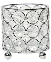 Elegant Designs Elipse Crystal Decorative Flower Vase, Candle Holder