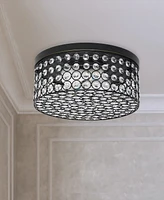 Elegant Designs Elipse Crystal 2 Light Round Ceiling Flush Mount