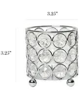 Elegant Designs Elipse Crystal Decorative Flower Vase, Candle Holder