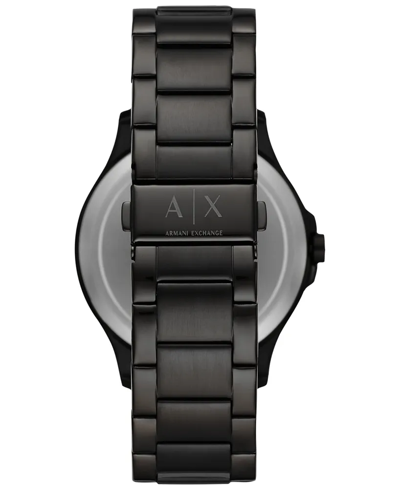 Men's Black Stainless Steel Bracelet Watch 46mm