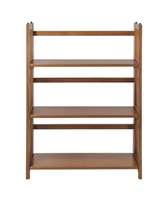 Yu Shan 3-Shelf Folding Stackable 27.5" Wide Bookcase