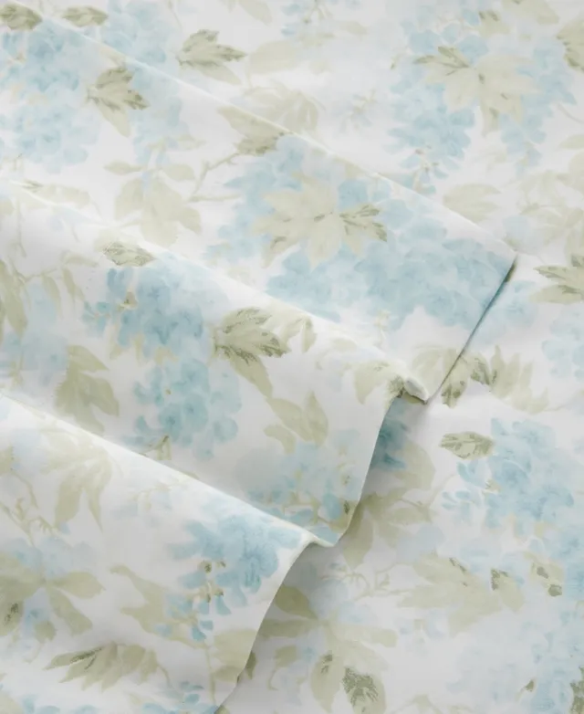 Laura Ashley Quartet Cotton Sateen Floral Pattern Sheet Set - Queen