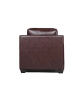 Emilyn Leather Topstitched Armchair