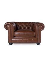Alexandon Leather Chesterfield Chair