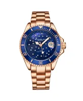 Stuhrling Women's Rose Gold Stainless Steel Bracelet Watch 39mm