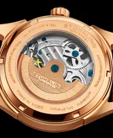 Stuhrling Men's Brown Leather Strap Watch 42mm