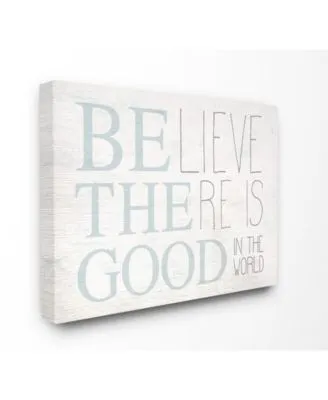 Stupell Industries Be The Good In The World Light Blue Distressed Wood Look Sign Collection