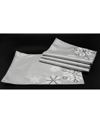Manor Luxe Glistening Snow Christmas Placemats - Set of 4