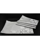 Manor Luxe Glistening Snow Christmas Placemats - Set of 4