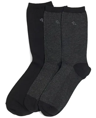 Lauren Ralph Women's Tweed Cotton Trouser 3 Pack Socks