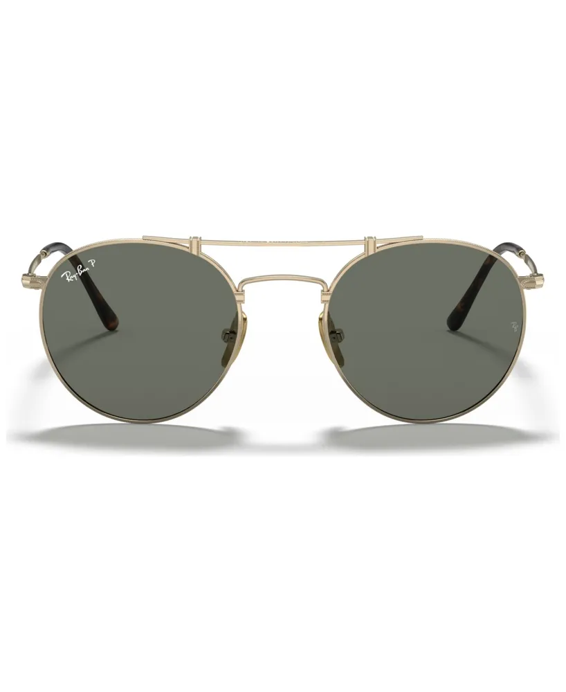 Ray-Ban Unisex Titanium Polarized Sunglasses, RB8147M - /GREEN