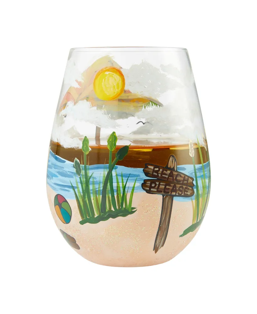 Enesco Lolita Beach Please Stemless Wine Glass