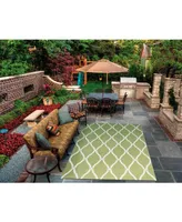 Long Street Looms Backyard BAC089 Green 7'9" x 10'10" Outdoor Area Rug