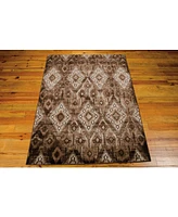 Long Street Looms Fate FAT02 Chocolate 3'9" x 5'9" Area Rug