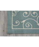 Long Street Looms Backyard BAC019 Mist 2'3" x 8' Runner Rug