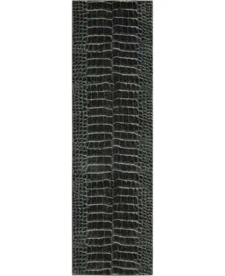 Long Street Looms Samuel SAM09 Charcoal 2'2" x 7'6" Runner Rug