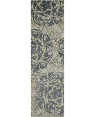 Long Street Looms Samuel SAM10 Ivory 2'2" x 7'6" Runner Rug