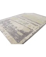 Bb Rugs Elements S217 Ivory and Gray 5' x 7'6" Area Rug