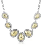 2028 Silver-Tone and Gold-Tone Teardrop Collar Necklace