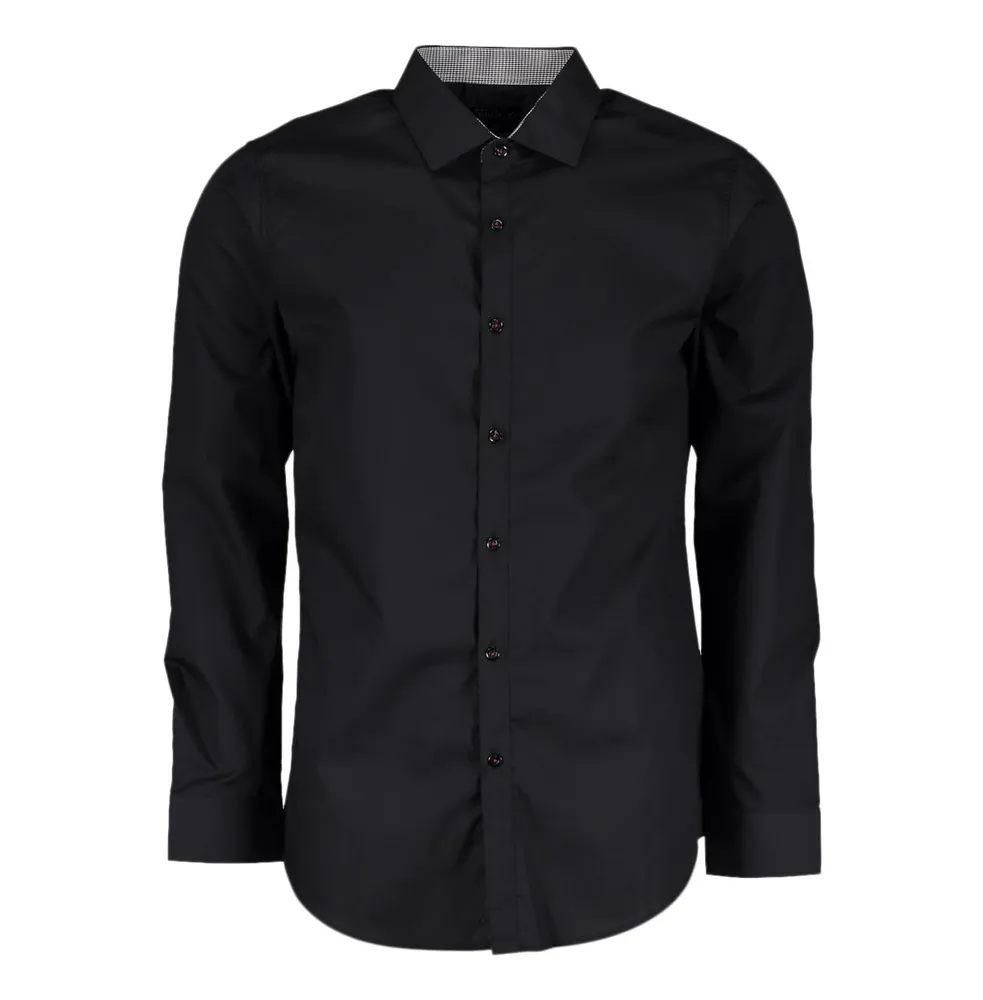 Galaxy By Harvic Mens Long Sleeve Solid Slim Fit Dress Shirts