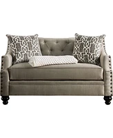 Furniture of America Port Smith Upholstered Love Seat